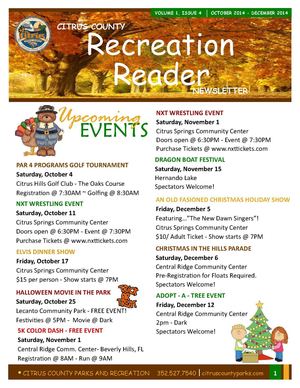Citrus County Parks Newsletter October - November 2014