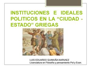 Instituciones e ideales Politicos Griegos