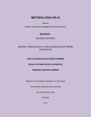 METODOLOGIA 5W + H