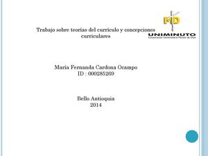 TEORIAS DEL CURRICULO