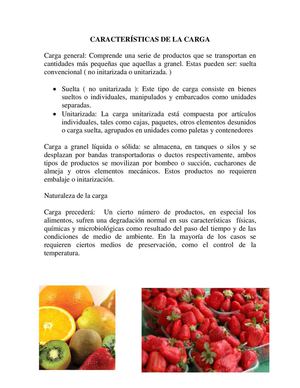 CARACTERÍSTICAS DE LA CARGA