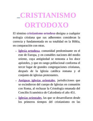 cristianismo ortodoxo