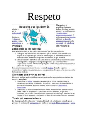 el respeto
