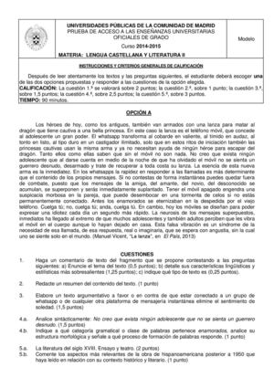 Modelo PAU 2014-2015