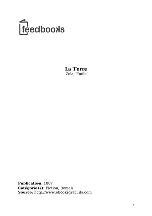 La Terre, Emile Zola