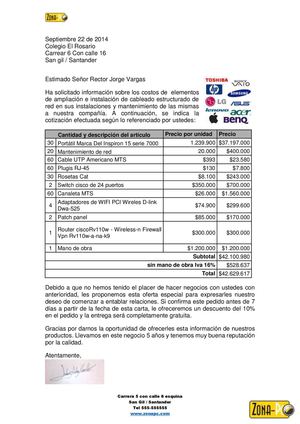 EJERCICIO COTIZACION AMPLIACION DE RED 2