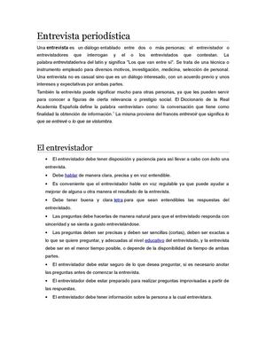 entrevista periodistica