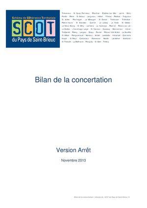 Dossier d'enquête publique SCOT Pays de Saint-Brieuc : bilan de la concertation