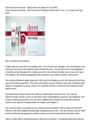 Derm Exclusive Reviews - Simple Skincare Ideas For You 4942