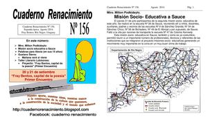 Cuaderno Renacimiento Nº 156, agosto 2014.