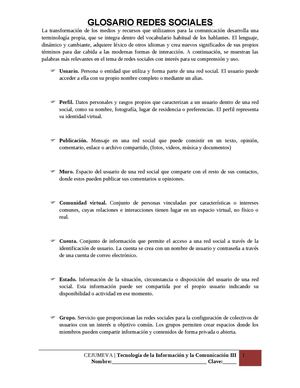 GLOSARIO REDES SOCIALES