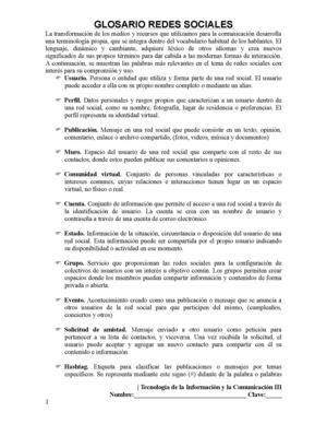 GLOSARIO REDES SOCIALES