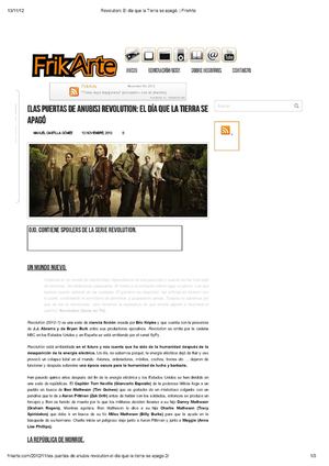 revolution El Día Que La Tierra Se Apagó