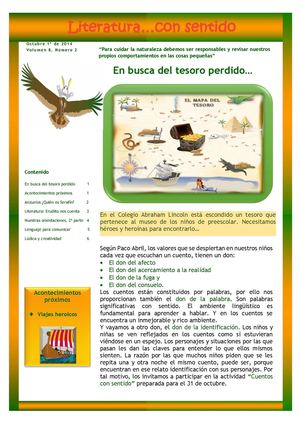 Literatura Con Sentido Boletín Octubre