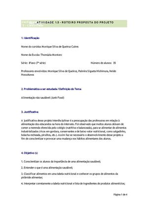 Projeto Alimentação Saudável