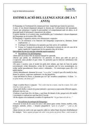 Estimulació del Llenguatge