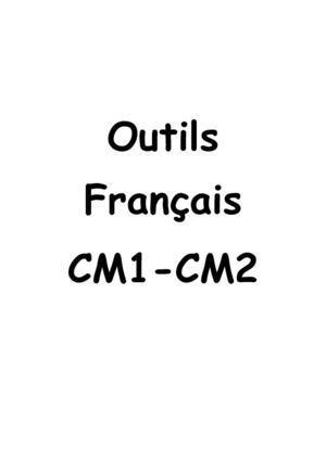 Outils français CM1 CM2