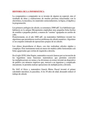 HISTORIA DE LA INFORMÀTICA