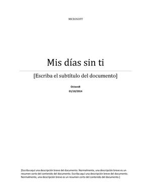 Mis Dias Sin Ti