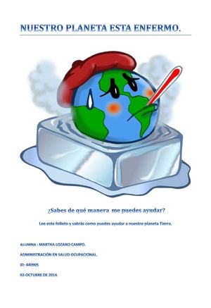 Nuestro Planeta Esta Enfermo