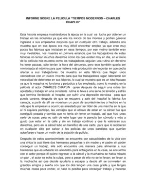 Informe Sobre La Pelicula