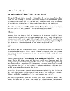 Counter Strike Source Cheats