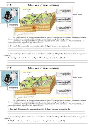 Fiche 4 Vibrations et  ondes sismiques