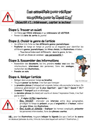 Les essentiels pour rédiger un article