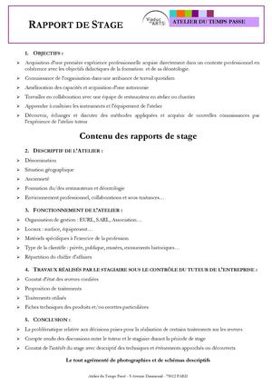 Rapport de Stage "Mode d'Emploi"