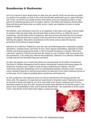 Roundworms & Hookworms