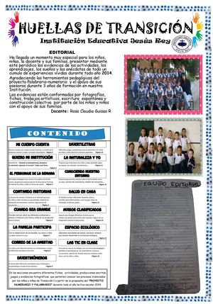 Periodico Escolar Huellas De Transición 1 Power Point