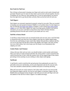 Best Devices for Fingernail Care