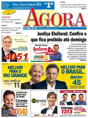 Jornal Agora - Edição 10959 - 3 de outubro de 2014