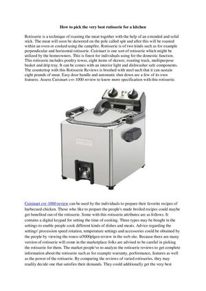 cuisinart cvr-1000 review