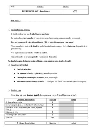 grille d'évaluation