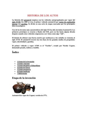 Historia De Los Autos