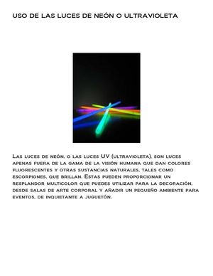 Uso De Las Luces De Neón O Ultravioleta
