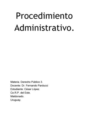 El procedimiento administrativo (Dec 500/991).