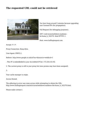 The requested URL could not be retrieved