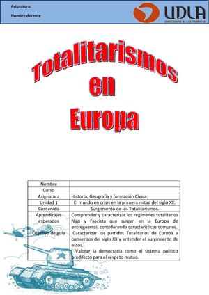 Guía totalitarismos 