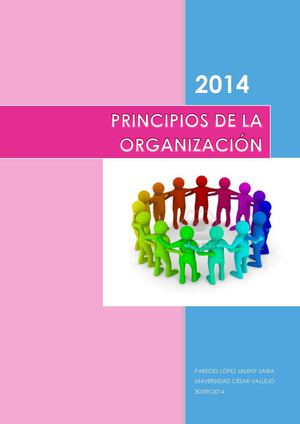 ejemplo de principios de la organizacion