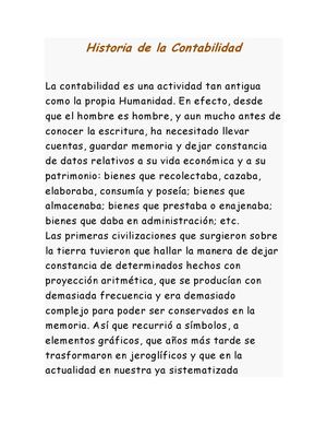 Historia De La Contabilidad