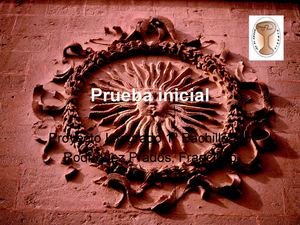 PATRIMONIO ARTÍSTICO ALMERIENSE. PRUEBA INICIAL