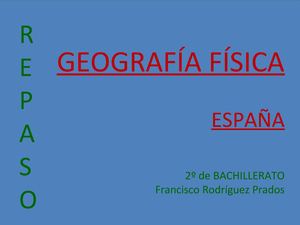 Repaso Geografía Física De España
