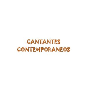 Cantantes Contemporaneos