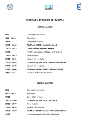 Le programme de Midi en France à Rouen