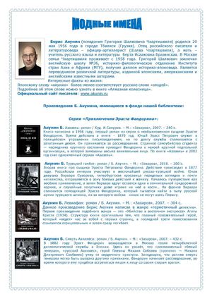 Популярные писатели