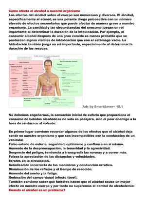 Alcohol efectos nuestro cuerpo en del