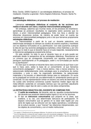 Las estrategias didácticas y el proceso de mediación