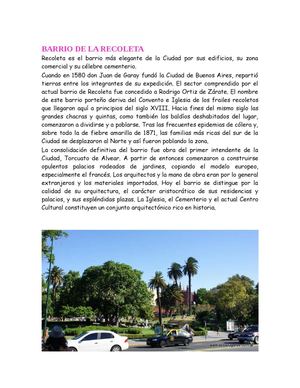 Barrio de la Recoleta- Buenos Aires